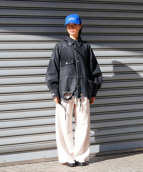 Jieda（ジエダ）の「【JIEDA / ジエダ】WIDE ONE TUCK STRAIGHT PANTS（スラックス・メンズ・ブラック/ホワイト系その他・1/2）」の11枚目の写真