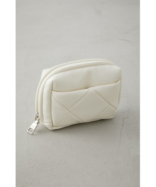 AZUL by moussy(アズールバイマウジー)の「QUILTING MINI SQUARE POUCH/キルティングミニスクエアポーチ(ポーチ・レディース・ライトブルー/ブラック/イエロー/オレンジ/アイボリー・FREE)」の17枚目の写真