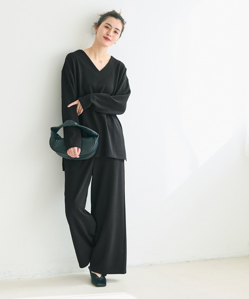 coca（coca）（コカ）の「エンボスVネックプルオーバー（Tシャツ/カットソー・レディース・ライトグレー/ブラック/ライトベージュ・M/L/S）」の11枚目の写真