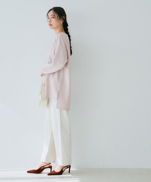 coca（coca）（コカ）の「エンボスVネックプルオーバー（Tシャツ/カットソー・レディース・ライトグレー/ブラック/ライトベージュ・M/L/S）」の20枚目の写真