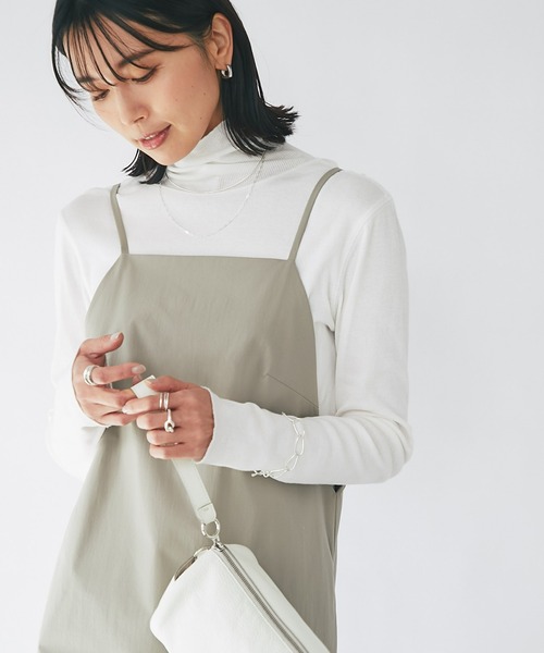 earthy(アーシー)の「earthy_/オーガニックコットンテレコタートル(Tシャツ/カットソー・レディース・ホワイト/ブラック/ブルー・FREE)」の1枚目の写真