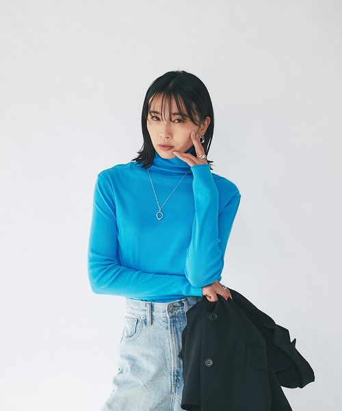earthy(アーシー)の「earthy_/オーガニックコットンテレコタートル(Tシャツ/カットソー・レディース・ホワイト/ブラック/ブルー・FREE)」の22枚目の写真