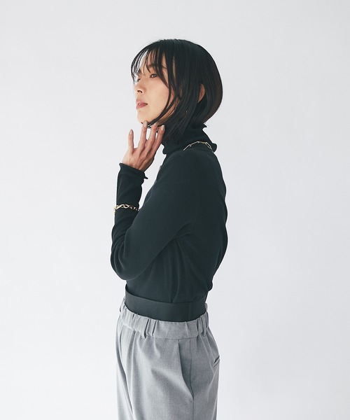 earthy(アーシー)の「earthy_/オーガニックコットンテレコタートル(Tシャツ/カットソー・レディース・ホワイト/ブラック/ブルー・FREE)」の8枚目の写真