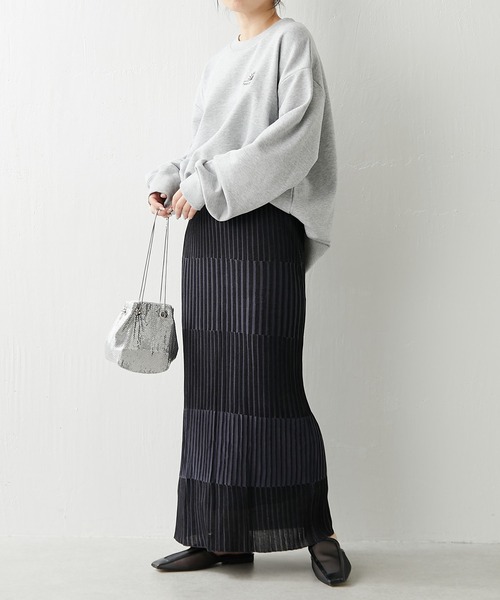 【OT】ボーダーリブタイトスカート