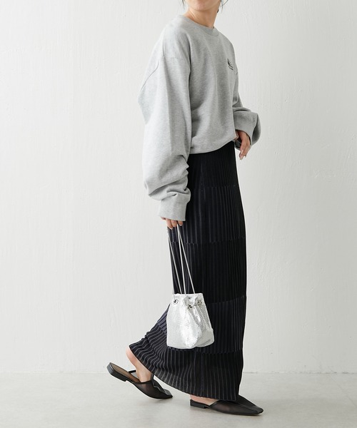 【OT】ボーダーリブタイトスカート