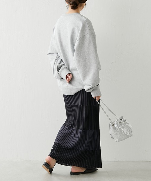 【OT】ボーダーリブタイトスカート