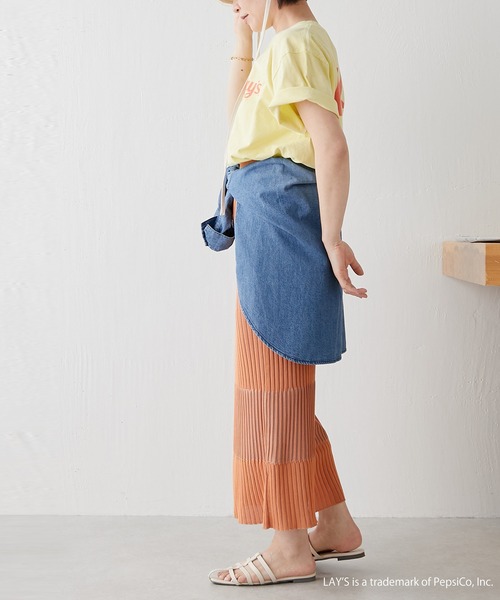 【OT】ボーダーリブタイトスカート