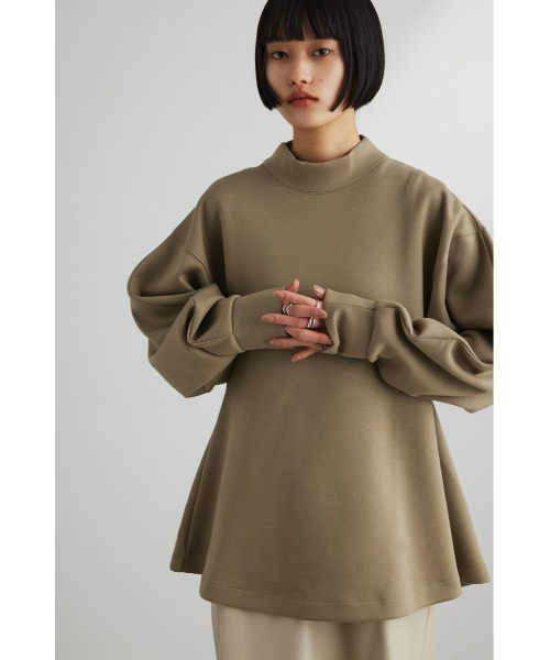 STYLEMIXER(スタイルミキサー)の「シルキーカットフォルムトップ(Tシャツ/カットソー・レディース・ブラック/アイボリー/ライトカーキ・FREE)」の18枚目の写真