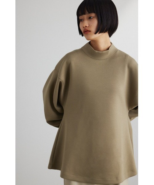 STYLEMIXER(スタイルミキサー)の「シルキーカットフォルムトップ(Tシャツ/カットソー・レディース・ブラック/アイボリー/ライトカーキ・FREE)」の19枚目の写真