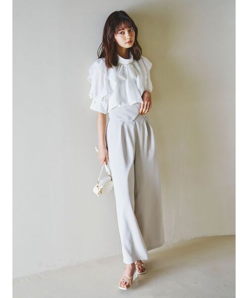 dazzlin（ダズリン）の「フラッピングワイドパンツ（その他パンツ・レディース・ブラック/グリーン/グレー・SMALL/MEDIUM）」の5枚目の写真