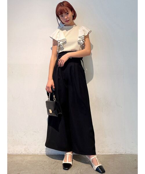 dazzlin（ダズリン）の「フラッピングワイドパンツ（その他パンツ・レディース・ブラック/グリーン/グレー・SMALL/MEDIUM）」の7枚目の写真