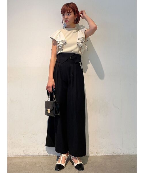 dazzlin（ダズリン）の「フラッピングワイドパンツ（その他パンツ・レディース・ブラック/グリーン/グレー・SMALL/MEDIUM）」の8枚目の写真