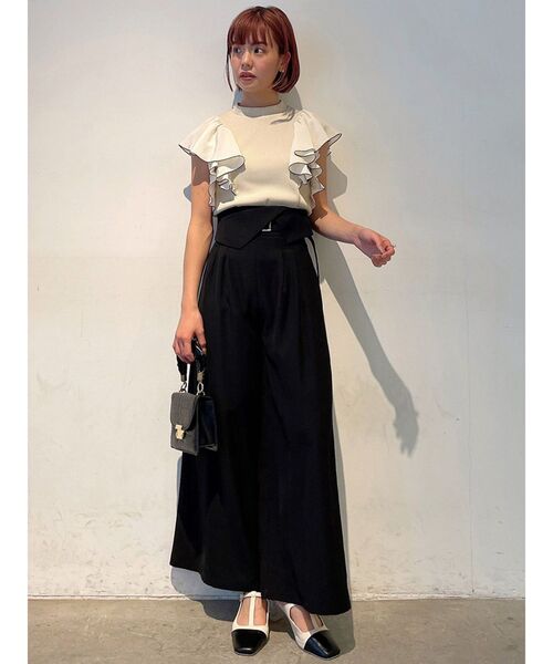 dazzlin（ダズリン）の「フラッピングワイドパンツ（その他パンツ・レディース・ブラック/グリーン/グレー・SMALL/MEDIUM）」の9枚目の写真