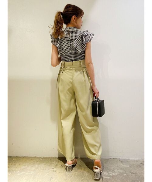 dazzlin（ダズリン）の「フラッピングワイドパンツ（その他パンツ・レディース・ブラック/グリーン/グレー・SMALL/MEDIUM）」の12枚目の写真