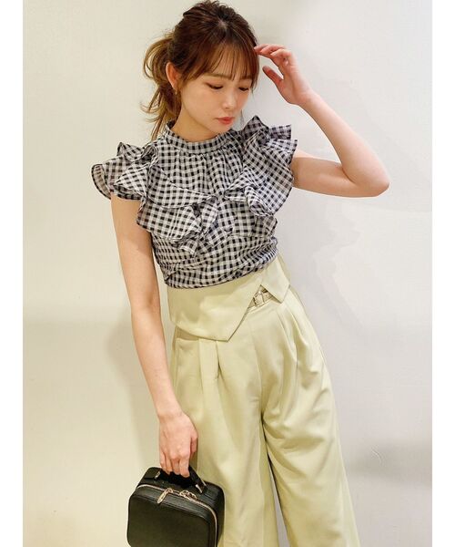 dazzlin（ダズリン）の「フラッピングワイドパンツ（その他パンツ・レディース・ブラック/グリーン/グレー・SMALL/MEDIUM）」の13枚目の写真