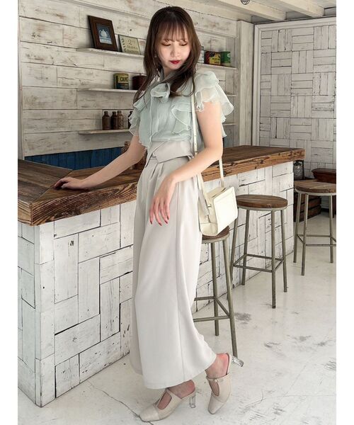 dazzlin（ダズリン）の「フラッピングワイドパンツ（その他パンツ・レディース・ブラック/グリーン/グレー・SMALL/MEDIUM）」の16枚目の写真