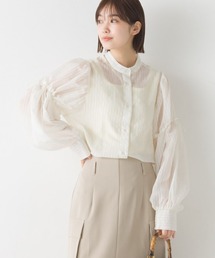 OMNES | シアーストライプキャンディーショルダーブラウス(シャツ/ブラウス)