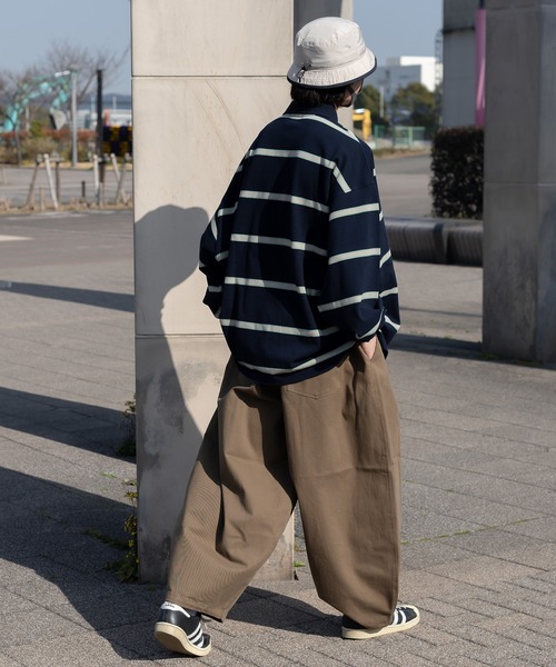 Perushu（ペルーシュ）の「レトロカノコボーダーポロ（ポロシャツ・メンズ・ピンク系その他/ブラック/ネイビー・MEDIUM/LARGE）」の13枚目の写真