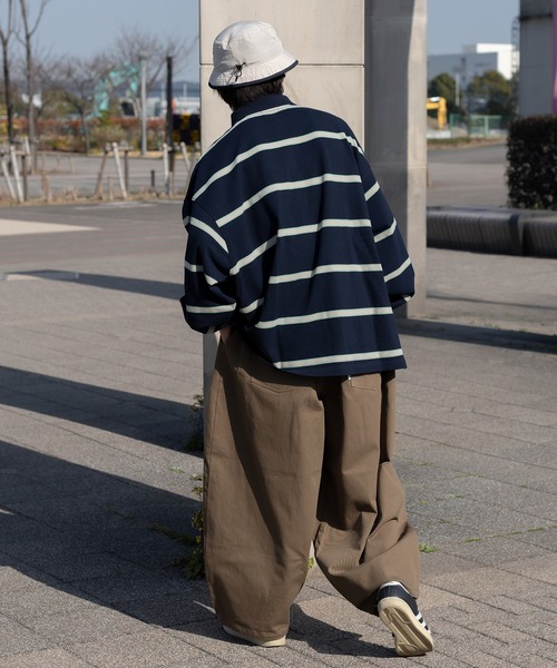 Perushu（ペルーシュ）の「レトロカノコボーダーポロ（ポロシャツ・メンズ・ピンク系その他/ブラック/ネイビー・MEDIUM/LARGE）」の14枚目の写真