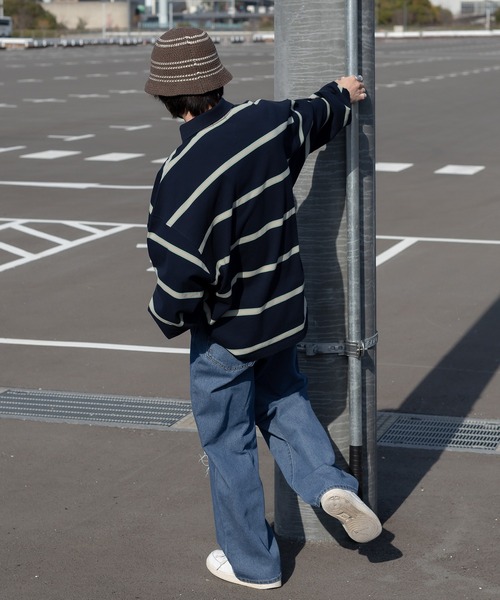 Perushu（ペルーシュ）の「レトロカノコボーダーポロ（ポロシャツ・メンズ・ピンク系その他/ブラック/ネイビー・MEDIUM/LARGE）」の22枚目の写真