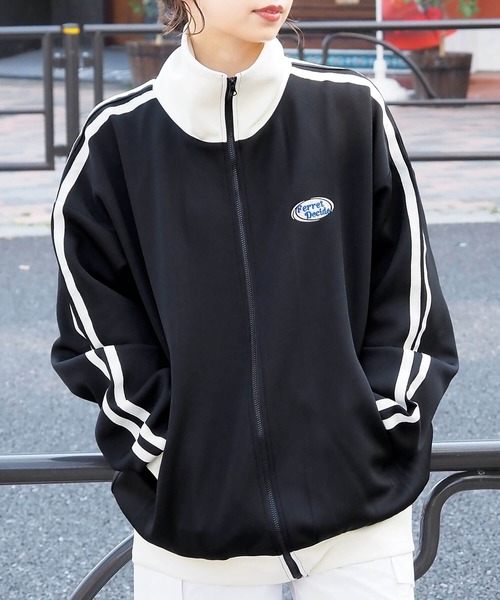 tiptop(ティップトップ)の「オーバルロゴトラックブルゾン(ブルゾン・レディース・ネイビー/アイボリー/ブラック/ホワイト系その他・FREE)」の19枚目の写真