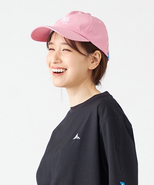 SHARE PARK（シェアパーク）の「【UVカット・撥水】イージーデニムロゴキャップ（キャップ・レディース・ネイビー系/サックスブルー系/ピンク系・F）」の5枚目の写真