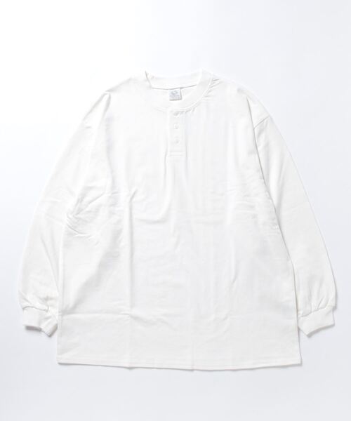 【セール】【FRUIT OF THE LOOM 】ヘビーオンス L/S ヘンリーネック（Tシャツ/カットソー）｜FRUIT OF THE LOOM（フルーツオブザルーム）