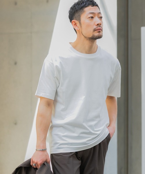 URBAN RESEARCH ROSSO MEN（アーバンリサーチロッソメン）の「『XLサイズあり』汗染み防止クルーネック半袖Tシャツ（Tシャツ/カットソー・メンズ・グレー/ホワイト/ネイビー/ブラック・X-LARGE/SMALL/LARGE/MEDIUM）」の2枚目の写真