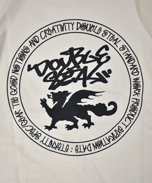 DOUBLE STEAL(ダブルスティール)の「ドラゴンシンボル ヘビーウェイトTシャツ(Tシャツ/カットソー・メンズ・ブラック/ライトベージュ/ホワイト/レッド・MEDIUM/LARGE/X-LARGE/XX-LARGE)」の6枚目の写真