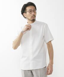 MEN'S MELROSE | エステルシャンブレーバンドカラーシャツ(シャツ/ブラウス)