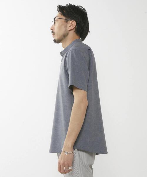 MEN'S MELROSE(メンズメルローズ)の「エステルシャンブレーバンドカラーシャツ(シャツ/ブラウス・メンズ・ベージュ/ネイビー/ホワイト/インディゴブルー・4/3/2)」の19枚目の写真