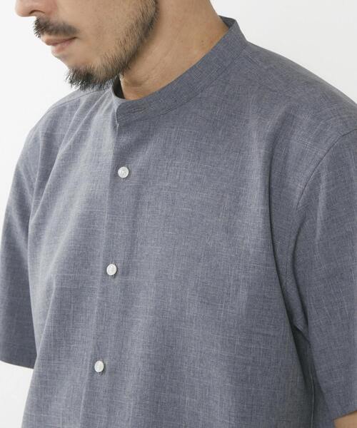 MEN'S MELROSE(メンズメルローズ)の「エステルシャンブレーバンドカラーシャツ(シャツ/ブラウス・メンズ・ベージュ/ネイビー/ホワイト/インディゴブルー・4/3/2)」の15枚目の写真