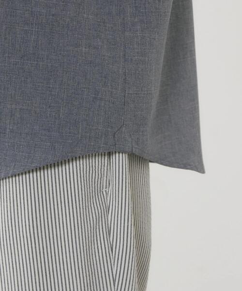 MEN'S MELROSE(メンズメルローズ)の「エステルシャンブレーバンドカラーシャツ(シャツ/ブラウス・メンズ・ベージュ/ネイビー/ホワイト/インディゴブルー・4/3/2)」の22枚目の写真