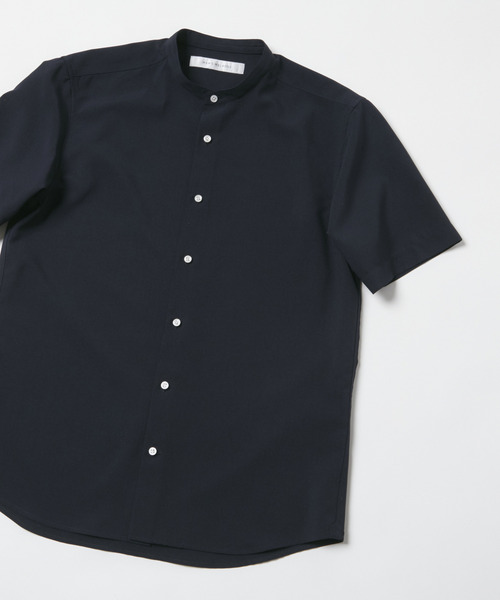 MEN'S MELROSE(メンズメルローズ)の「エステルシャンブレーバンドカラーシャツ(シャツ/ブラウス・メンズ・ベージュ/ネイビー/ホワイト/インディゴブルー・4/3/2)」の8枚目の写真