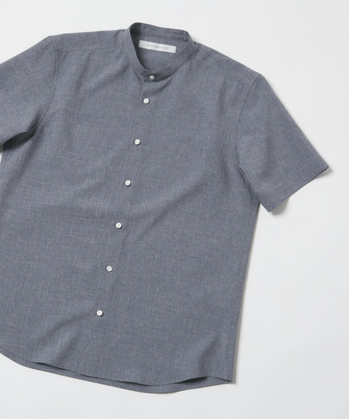 MEN'S MELROSE(メンズメルローズ)の「エステルシャンブレーバンドカラーシャツ(シャツ/ブラウス・メンズ・ベージュ/ネイビー/ホワイト/インディゴブルー・4/3/2)」の16枚目の写真