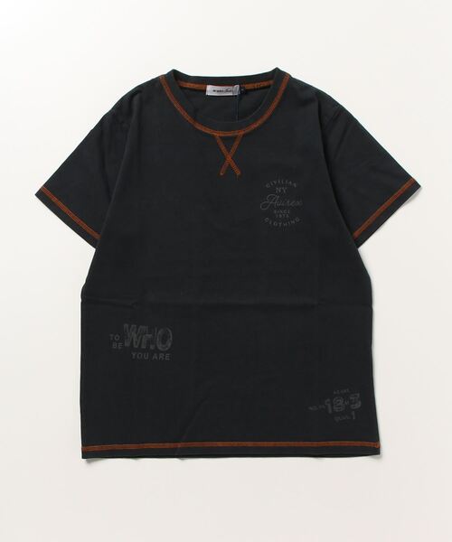 AVIREX（アヴィレックス）の「【直営店限定】PRODUCT DYEING STITCH T-SHIRT/ プロダクトダイイング ステッチTシャツ（Tシャツ/カットソー・レディース・パープル/アイボリー/ブラック/オリーブ系・M/S）」の14枚目の写真