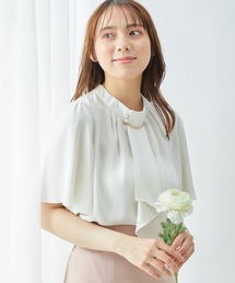 INGNI | パールピン付トロミ5分袖ブラウス(シャツ/ブラウス)