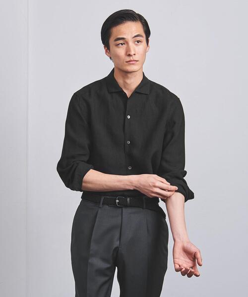 UNITED ARROWS（ユナイテッドアローズ）の「LIBECO リネン イタリアン カラー シャツ（シャツ/ブラウス・メンズ・ブラック/ホワイト/ケリー/オレンジ・S/M/L/XL）」の2枚目の写真