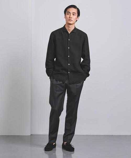 UNITED ARROWS（ユナイテッドアローズ）の「LIBECO リネン イタリアン カラー シャツ（シャツ/ブラウス・メンズ・ブラック/ホワイト/ケリー/オレンジ・S/M/L/XL）」の16枚目の写真