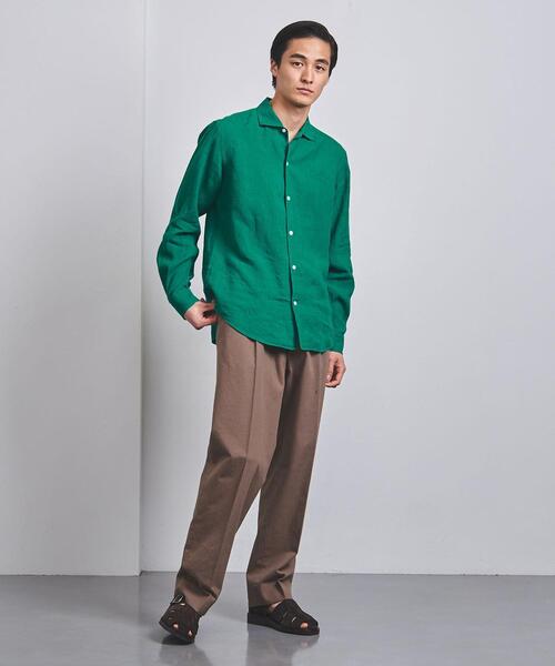 UNITED ARROWS（ユナイテッドアローズ）の「LIBECO リネン イタリアン カラー シャツ（シャツ/ブラウス・メンズ・ブラック/ホワイト/ケリー/オレンジ・S/M/L/XL）」の18枚目の写真