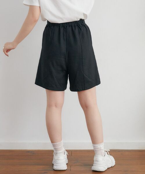 ems excite（エムズエキサイト）の「レーヨン麻バミューダPT（その他パンツ・レディース・ブラック/ナチュラル/ライトブラウン・FREE）」の20枚目の写真