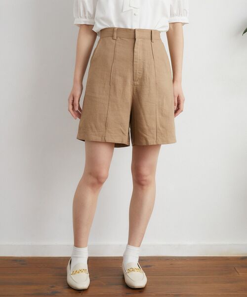 ems excite（エムズエキサイト）の「レーヨン麻バミューダPT（その他パンツ・レディース・ブラック/ナチュラル/ライトブラウン・FREE）」の18枚目の写真