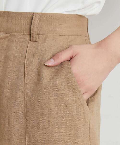 ems excite（エムズエキサイト）の「レーヨン麻バミューダPT（その他パンツ・レディース・ブラック/ナチュラル/ライトブラウン・FREE）」の15枚目の写真