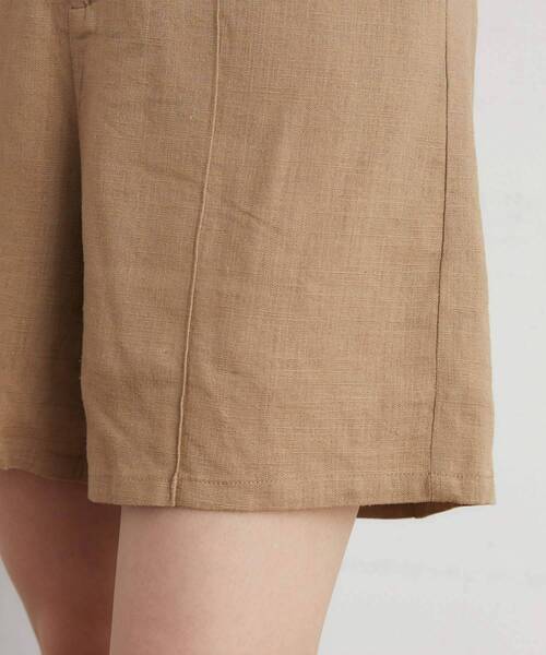 ems excite（エムズエキサイト）の「レーヨン麻バミューダPT（その他パンツ・レディース・ブラック/ナチュラル/ライトブラウン・FREE）」の7枚目の写真