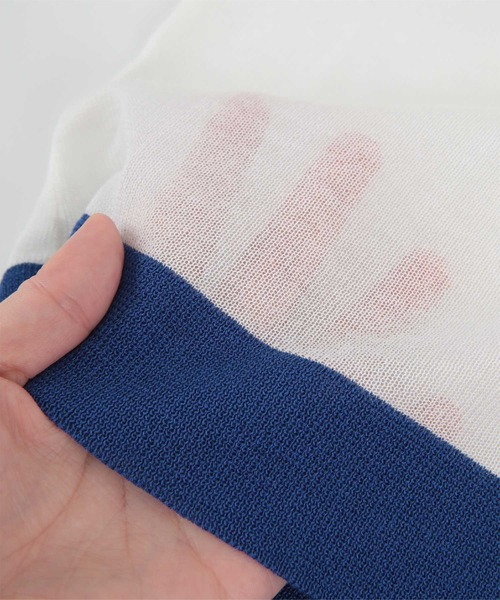 miette（ミエット）の「配色フィンガーホールシアーカーディガン（カーディガン/ボレロ・レディース・ブラック/グレー/ホワイト・FREE）」の15枚目の写真