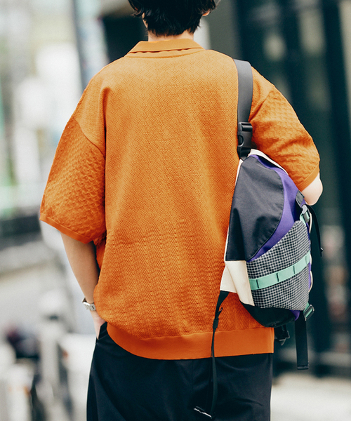 JOURNAL STANDARD（ジャーナルスタンダード）の「ポリエステル 透かし編みプルオーバーニットポロ（ポロシャツ・メンズ・オレンジ/ブルー系その他/ベージュ/ブラック系その他・MEDIUM/LARGE）」の21枚目の写真