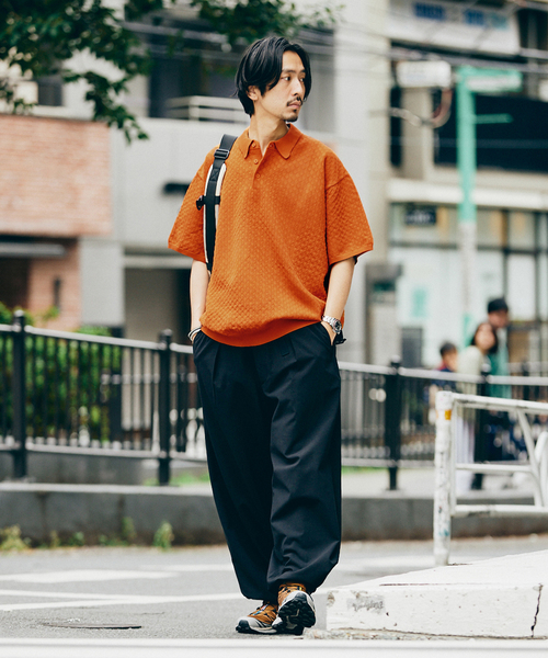 JOURNAL STANDARD（ジャーナルスタンダード）の「ポリエステル 透かし編みプルオーバーニットポロ（ポロシャツ・メンズ・オレンジ/ブルー系その他/ベージュ/ブラック系その他・MEDIUM/LARGE）」の22枚目の写真