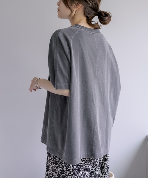 PUAL CE CIN(ピュアルセシン)の「ピグメントロゴプリントTシャツ(Tシャツ/カットソー・レディース・チャコールグレー/アイボリー/ピンク/ベージュ・FREE)」の19枚目の写真