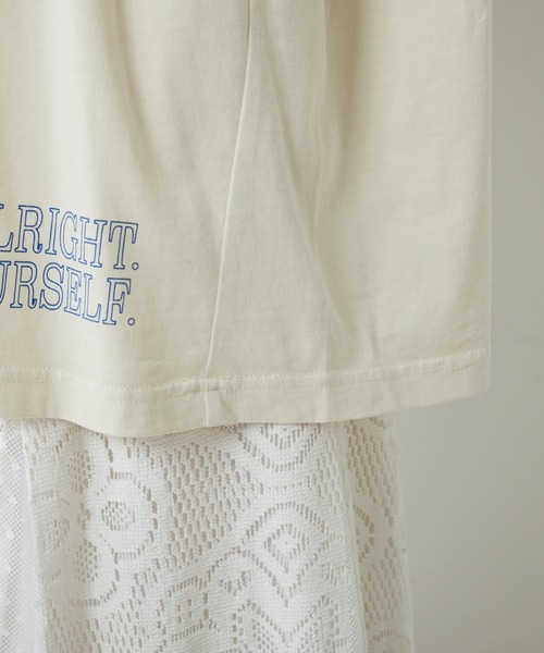 PUAL CE CIN(ピュアルセシン)の「ピグメントロゴプリントTシャツ(Tシャツ/カットソー・レディース・チャコールグレー/アイボリー/ピンク/ベージュ・FREE)」の20枚目の写真