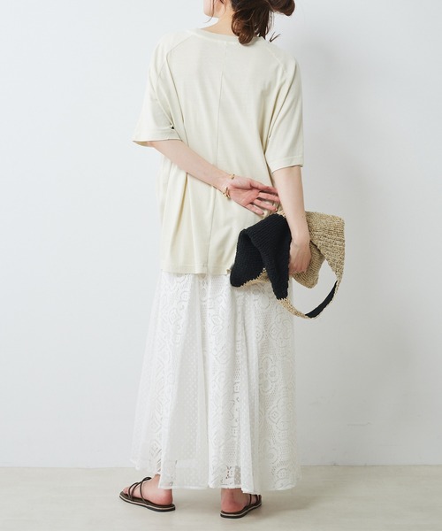 PUAL CE CIN(ピュアルセシン)の「ピグメントロゴプリントTシャツ(Tシャツ/カットソー・レディース・チャコールグレー/アイボリー/ピンク/ベージュ・FREE)」の12枚目の写真